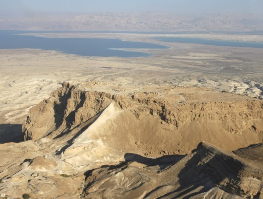 Masada at dawn and Dead Sea - 3